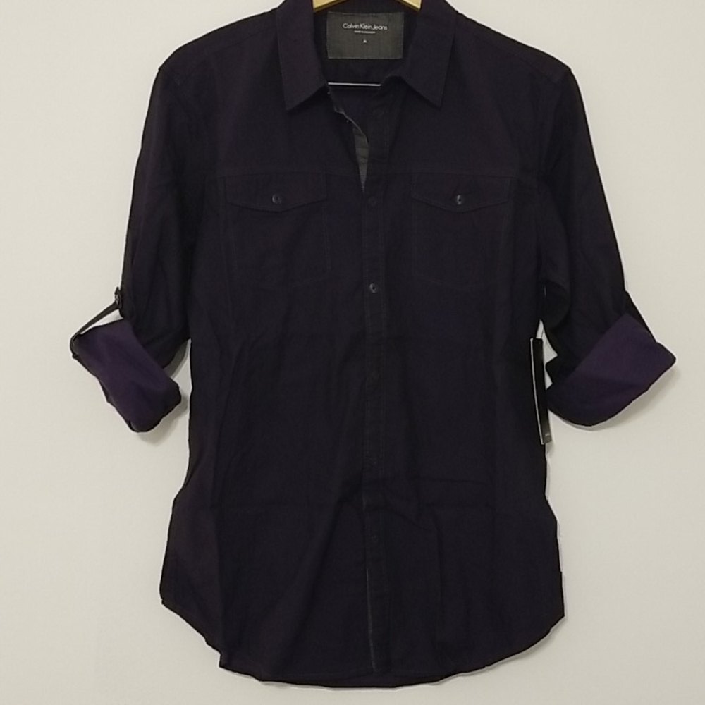 Calvin Klein Jeans Roll-Tab Sleeve Snap Down [NWT]